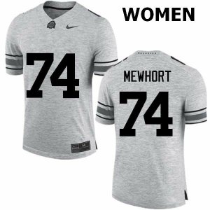 Women's Ohio State Buckeyes #74 Jack Mewhort Gray Nike NCAA College Football Jersey Authentic XPA1444LL